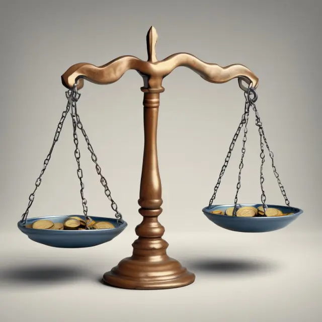 Image of scales balanced with investment-grade and non-interest-grade debt representing risk and reward in corporate finance.