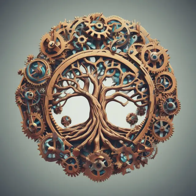 Tree nurturing gears: Visual representation of actively managing default risk for financial success