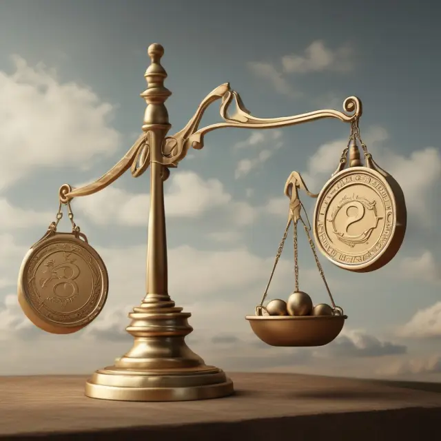 Picture of a pendulum swinging between gold and bronze medals, illustrating credit risk assessment.