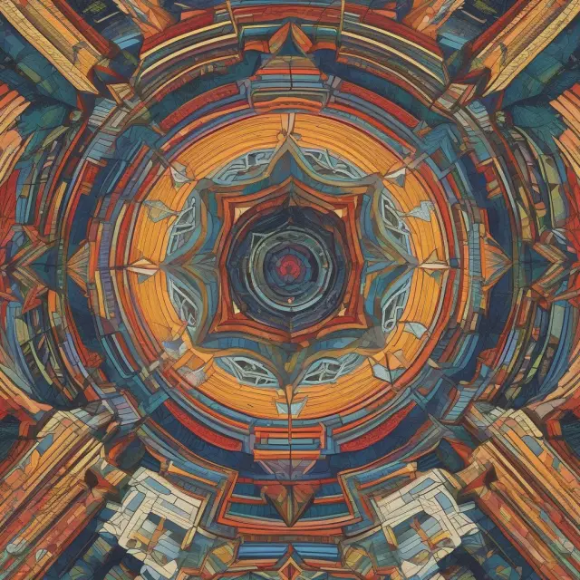A kaleidoscope displaying a financial scene with shifting collateral securing loans morphing into new investment opportunities