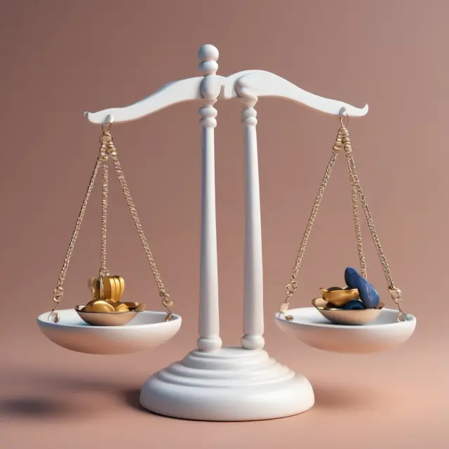 Balance scale weighing current assets against an hourglass of daily expenses in the context of Defensive Interval Ratio analysis