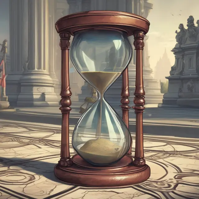 European option as an hourglass, with deferment period symbolizing the countdown to expiration
