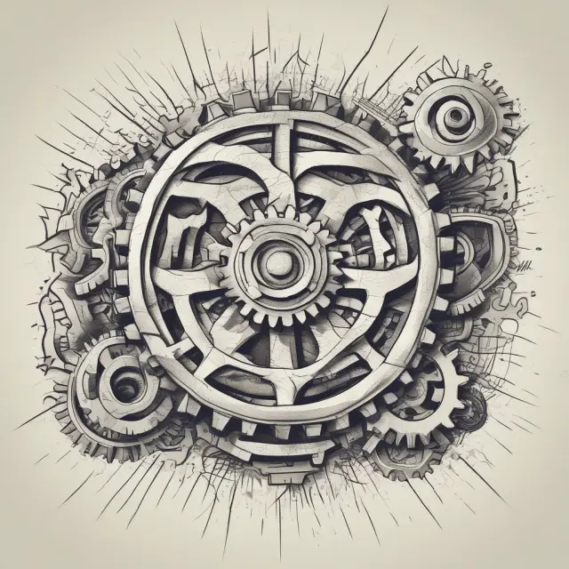An illustration of interconnected gears symbolizing the alignment of accounting rules and tax laws to create a deferred tax asset