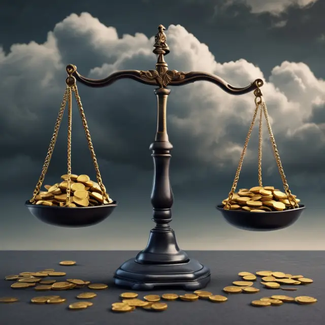 Golden scale with deferred tax liabilities as dark clouds: Financial ratios impact