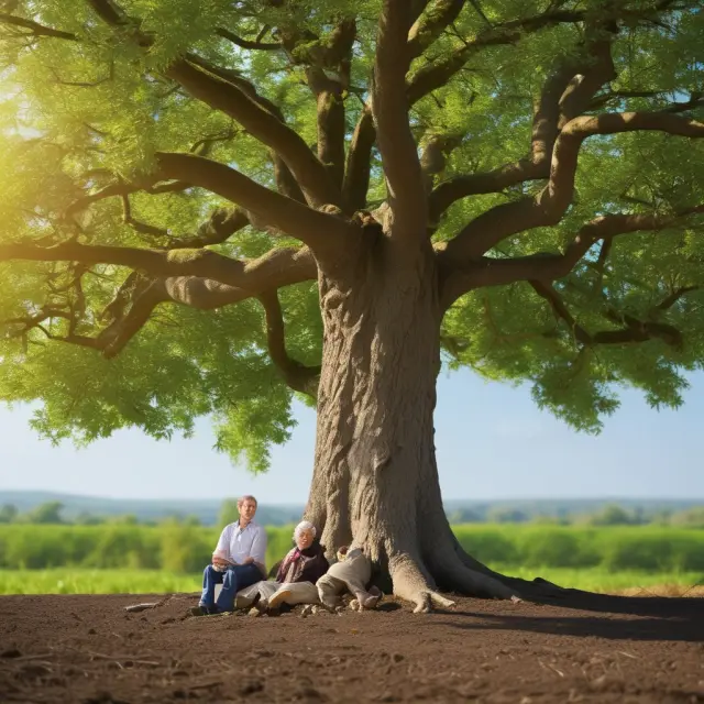 Visualizing DB pensions as an established tree representing defined benefits and DC plans as seedlings symbolizing participant control