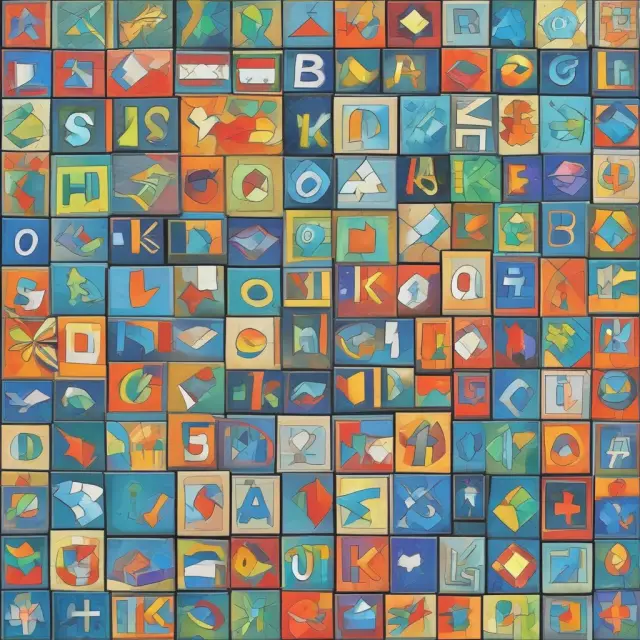 An abstract mosaic depicting tiles representing 401(k), 403(b), 529, and IRA plans, symbolizing various defined contribution savings options