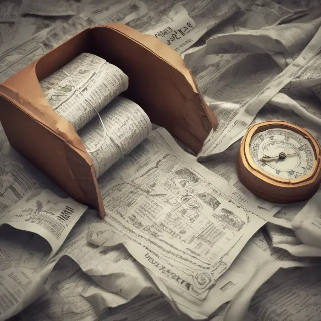 An old time capsule opening to reveal historical data on deflationary trends within financial markets.