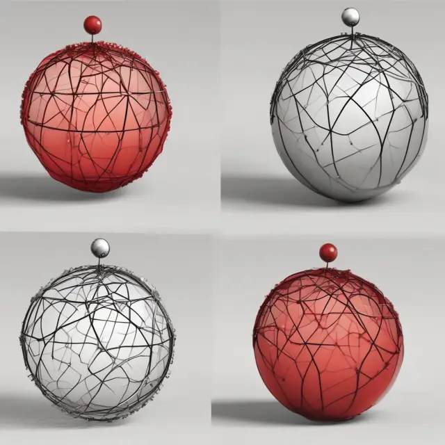 An imagery of dancing freedom spheres symbolizing the historical development and evolution of degrees of freedom in statistical analysis.