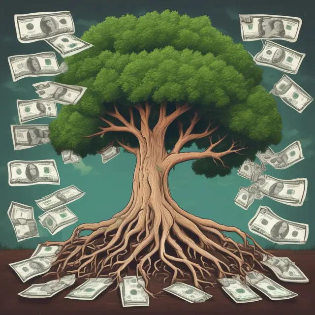 A tree metaphorically illustrating the benefits of a delayed draw term loan, including predictable cash inflows and better debt management