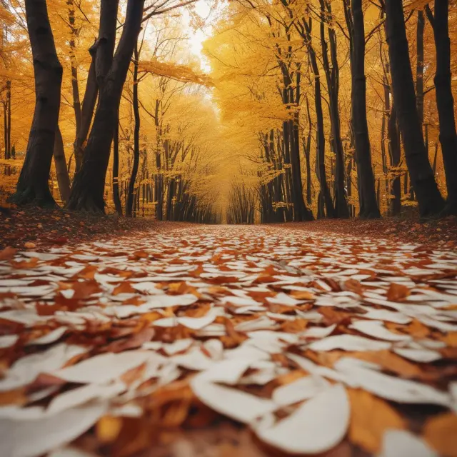 Image of companies symbolically shedding debt in the form of leaves during autumn, illustrating the concept of financial deleveraging.