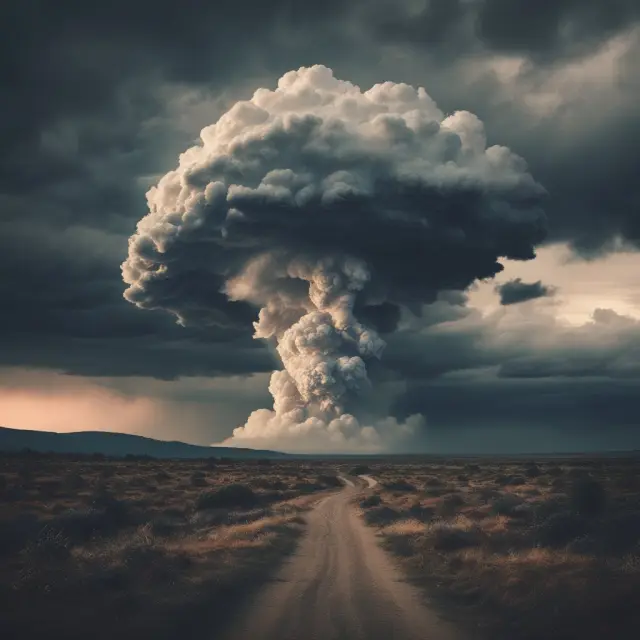 Storm clouds represent late payments and fines; a mountain illustrates unpaid balances. A reminder of the consequences of delinquent credit card accounts.
