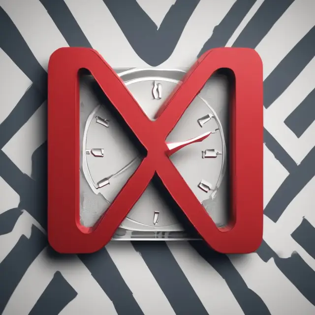 A credit card with an X mark and a ticking clock, emphasizing the importance of addressing delinquencies before penalties and credit damage ensue