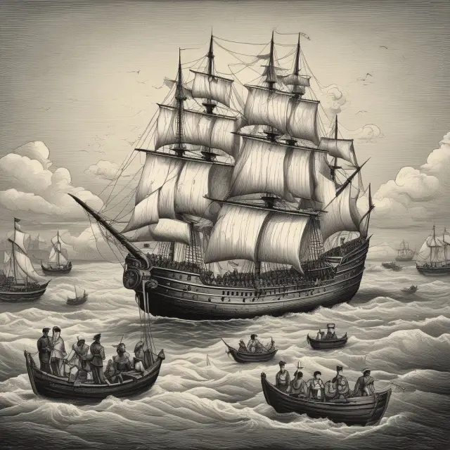 Ship transferring goods to the buyer