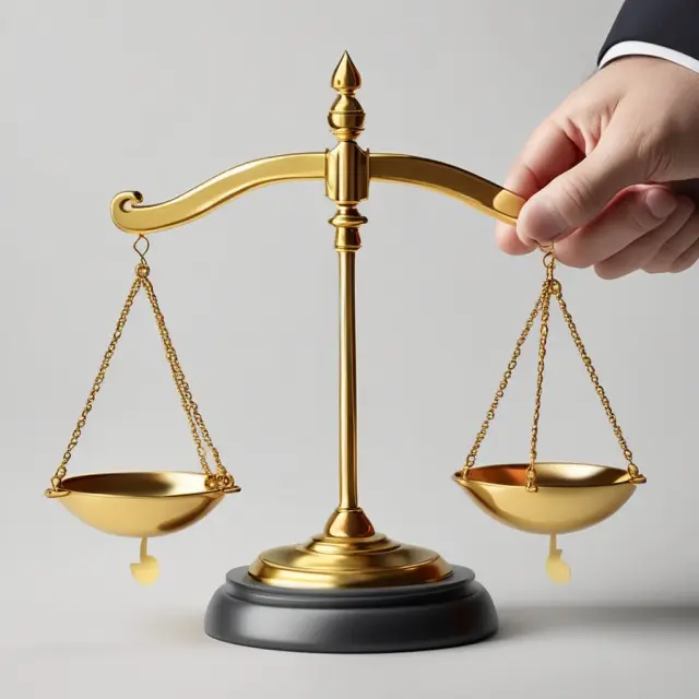 Golden DAP agreement symbol balanced between two hands, illustrating benefits for both buyers and sellers in international trade contracts.