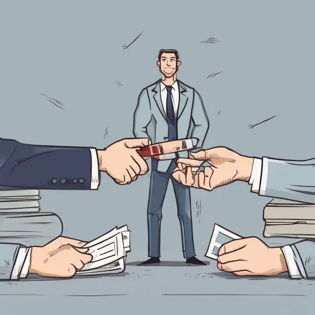 Two people exchanging a baton, representing the transfer of responsibilities between seller and buyer, while customs documents symbolize the differences in DDP and DDU international transactions