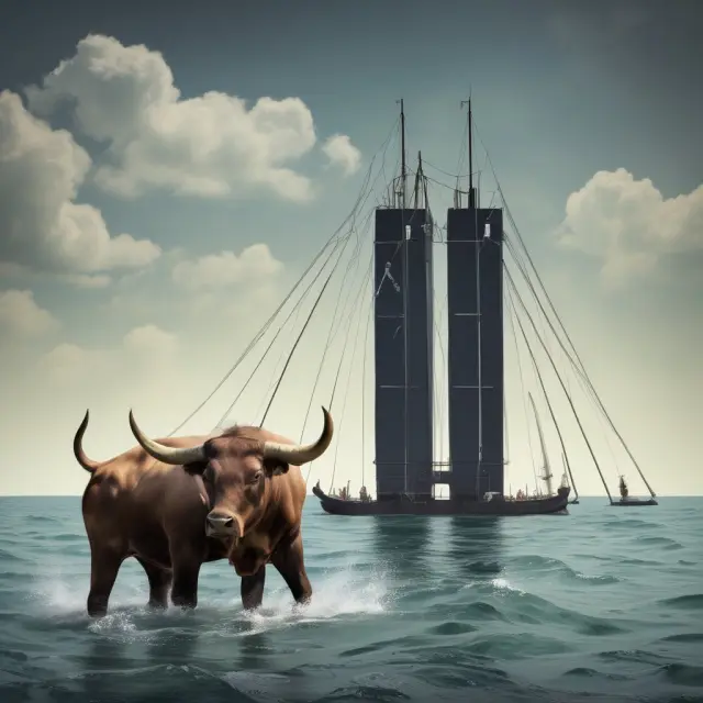 A delta scale illustrating how call options increase (bull) and put options decrease (anchors) based on changes in underlying assets.
