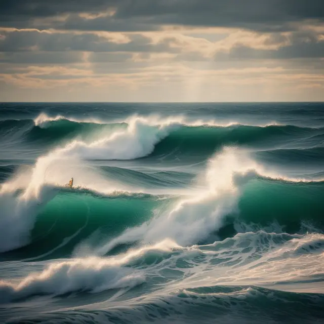 An institutional investor skillfully navigates choppy waters representing volatile markets while maintaining a balanced delta-hedged portfolio, showcasing effective risk management strategies