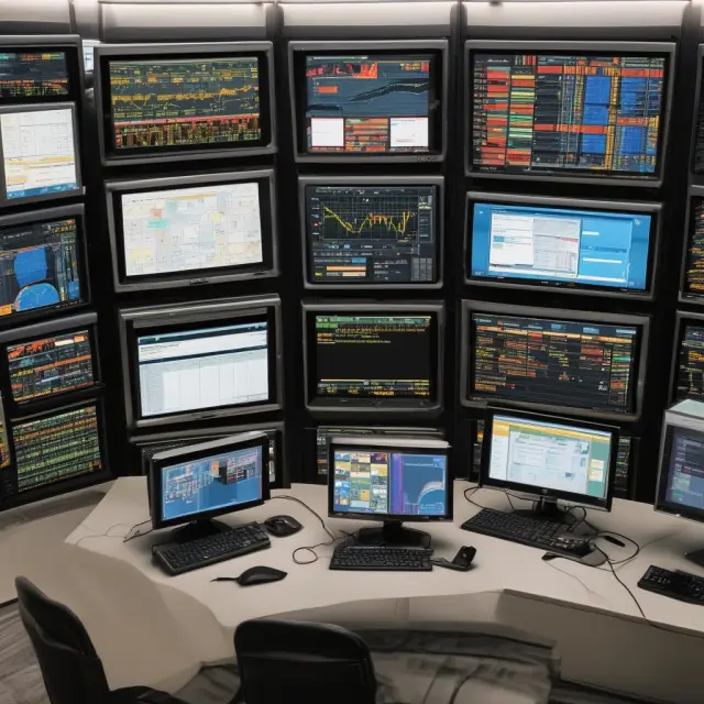 An interconnected digital maze symbolizing the Bloomberg Terminal, representing financial data exchange and collaboration between institutions