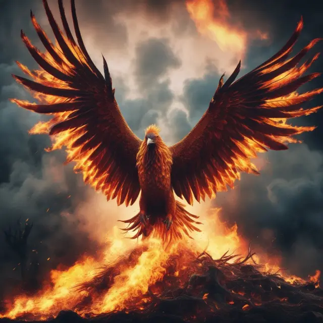 Phoenix symbolically testing a Business Continuity Plan, emphasizing the importance of continuous improvement and resilience