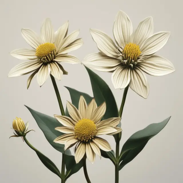 A garden with three bond-shaped flowers representing Vanilla, Mandatory, and Reversible Convertible Bonds, each blooming into distinct stocks.