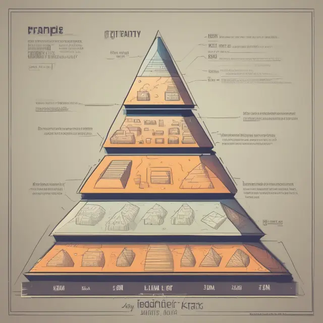 Cost-plus contract components depicted as a three-tiered pyramid: base (direct costs), middle layer (indirect costs), and apex (profit)