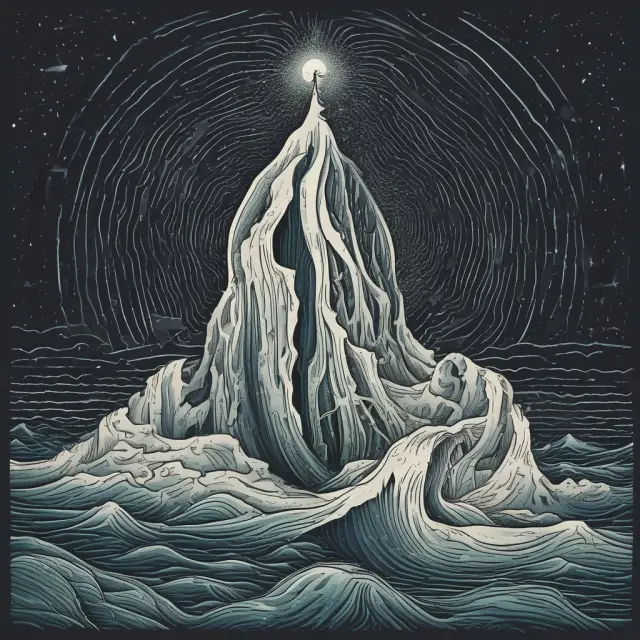 A Tor onion surrounded by an iceberg, representing the convergence of the Dark Web and Deep Web