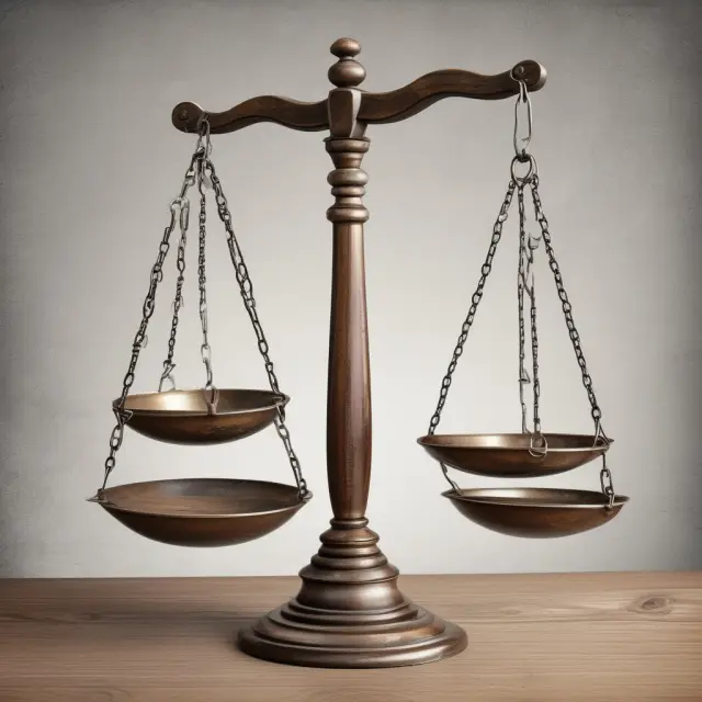 Courtroom scales tip with a golden debtor-in-possession financing contract, symbolizing financial stability amidst bankruptcy proceedings