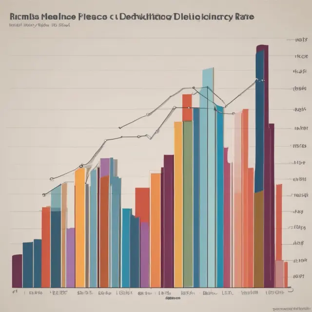 Chart showing decreasing delinquency rates across various industries and loan types