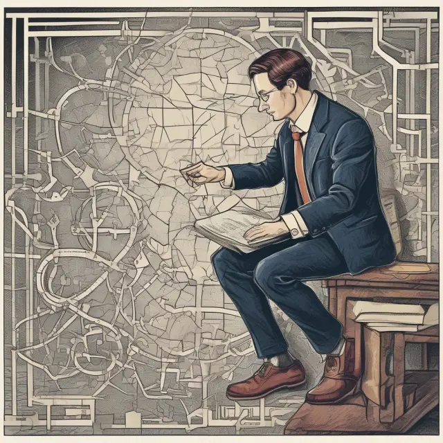 A project manager artfully weaving deliverables like puzzle pieces, emphasizing the importance of completing tasks for a successful project