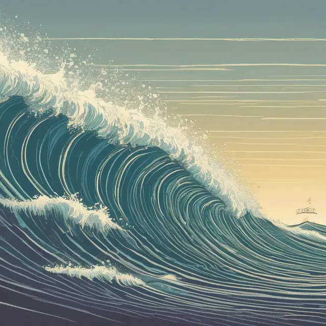 An image of price waves and consumer tides interplaying to illustrate the relationship between price and demand in finance