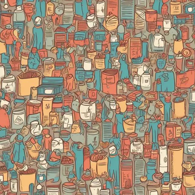 Consumers examining different products reflecting their varying preferences in a bustling marketplace
