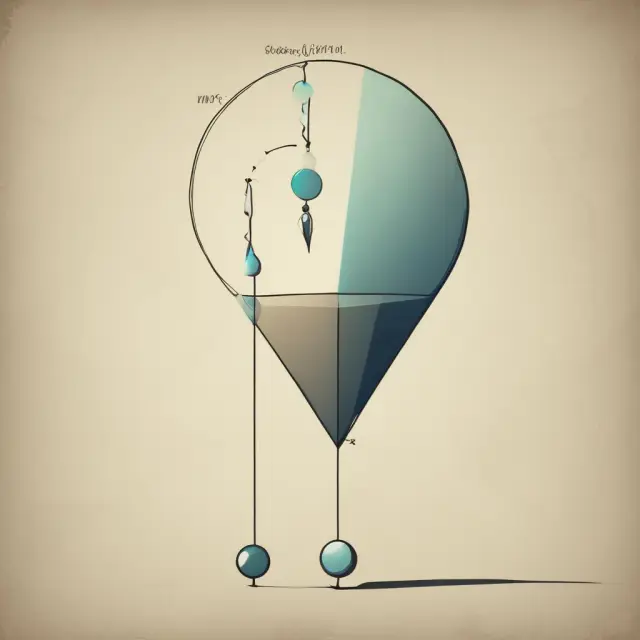 A pendulum swinging between price and demand, symbolizing the inverse relationship.