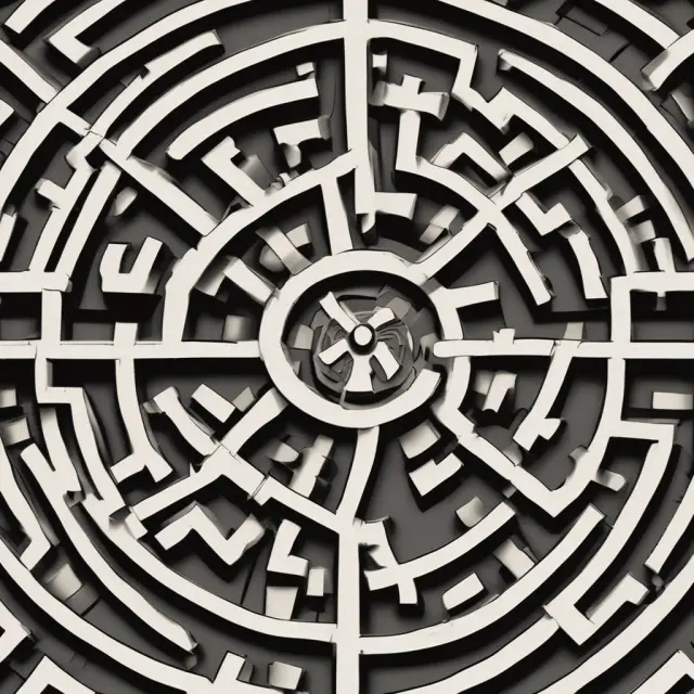 A complex network of interconnected gearwheels represents the labor market