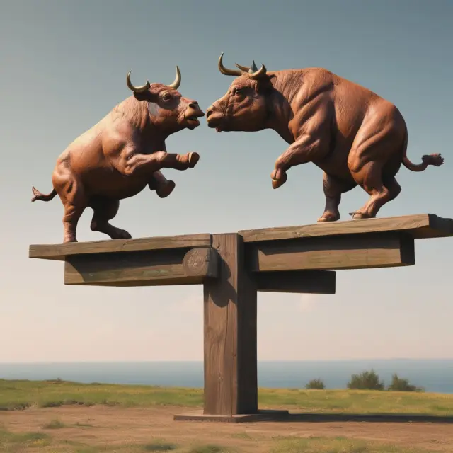 Bull and bear figures representing flexibility in accessing funds from demand deposit accounts