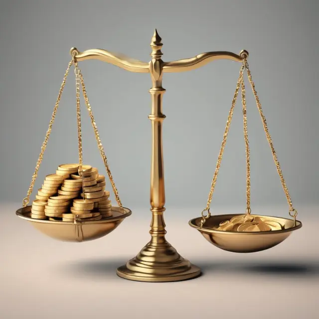 Scale contrasting gold coins (funds) against an hourglass (time), emphasizing the importance of understanding minimum balances and fees for demand deposit accounts.