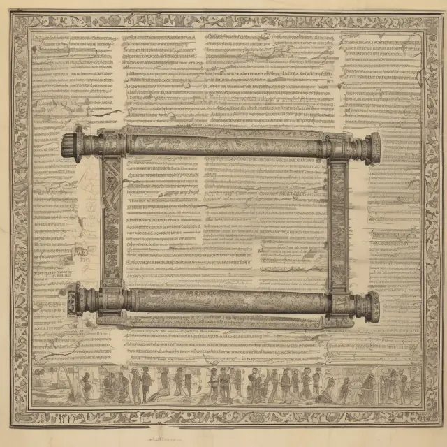 An ancient scroll unfurling, depicting key regulatory milestones in the history of demand deposit accounts