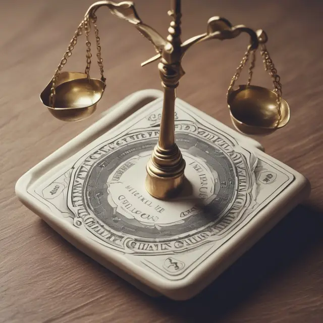 A scale weighing a municipal bond with an insignificant discount, demonstrating the de minimis tax rule threshold and its implications for capital gains taxation.