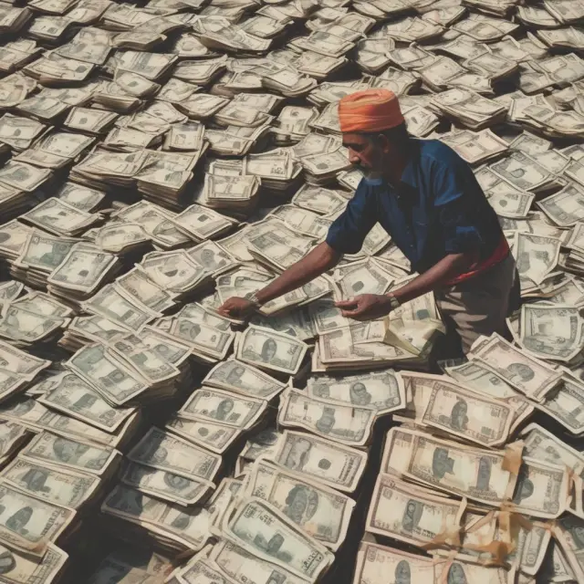 A metaphorical representation of the demonetization process, with waves symbolizing currency ebb and flow. The successful examples are depicted as calm seas while failures present turbulent waters.