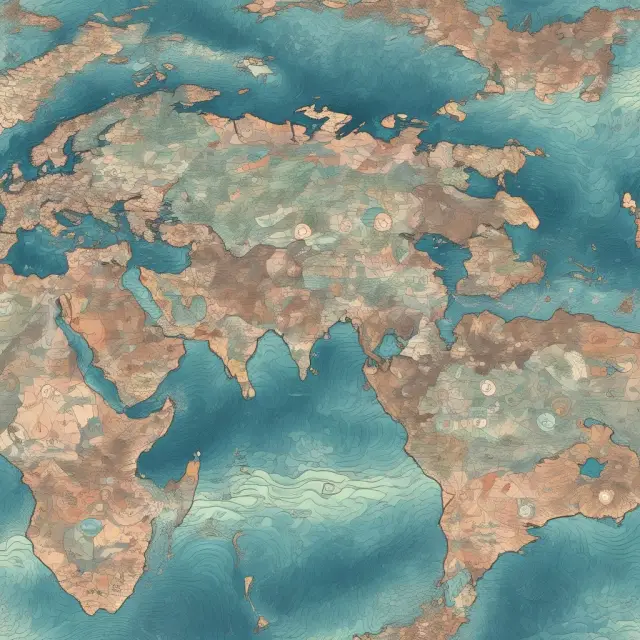 Digital wave washing away currencies on a world map, representing the effects of demonetization on global currency markets.