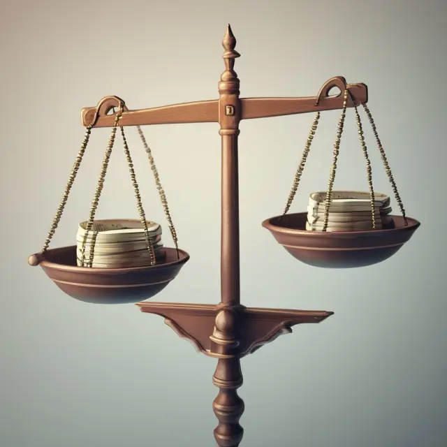A balanced scale of justice weighs Par Value and Market Value in stocks.