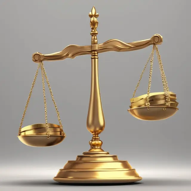 Golden scales with IRS logo balanced by gold coins representing employer contribution limits to dependent care FSAs.