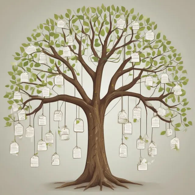 Family tree illustrating various taxpayer-dependent relationships and eligibility tests for dependency status