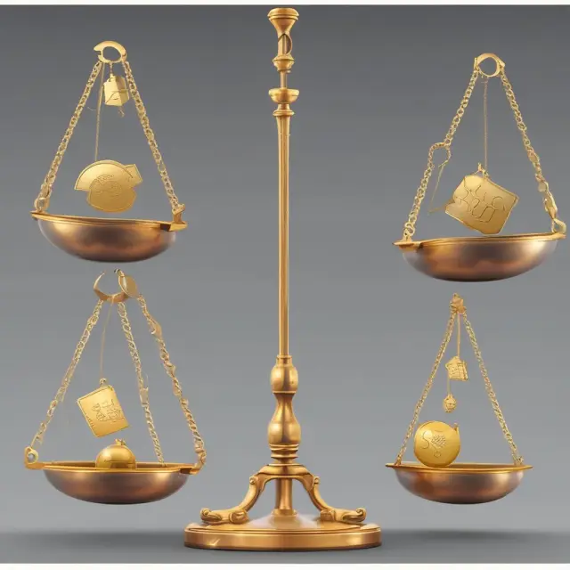 Two scales with gold and silver weights symbolizing Percentage Depletion Method (gold) and Cost Depletion Method (silver), illustrating financial burden comparison in natural resource extraction.