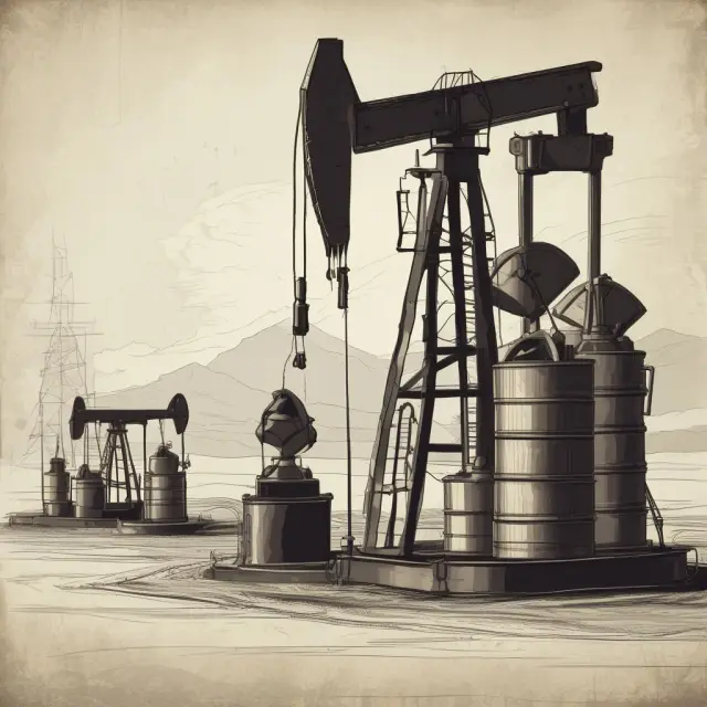 Oil well visualizing the process of allocating depletion expenses through cost calculation and reserve estimation