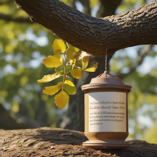 An acorn transforms into a mature oak tree inside a time capsule, illustrating the growth potential of time deposits.