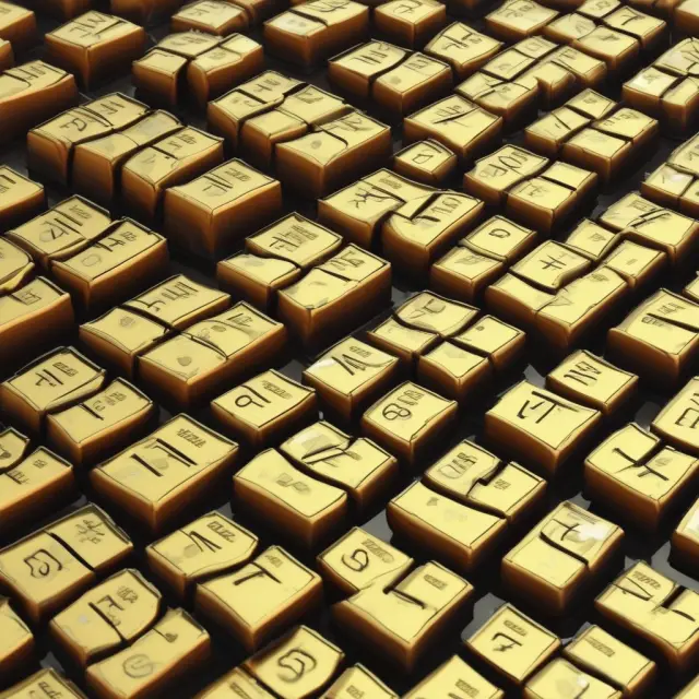 A banker using a golden calculator to determine the deposit multiplier, creating a waterfall effect as new funds are generated