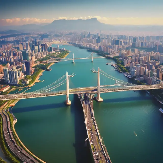 Two continents symbolically connected through the issuance of Depositary Receipts, bridging international investment gaps