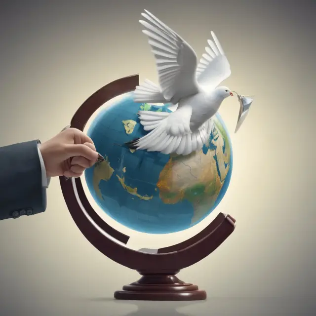 A dove releasing gold coins symbolizing securities into a globe with Euroclear logo, illustrating efficient securities settlement