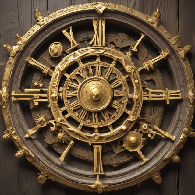 Golden clock displaying depreciating assets with flowing gold coins