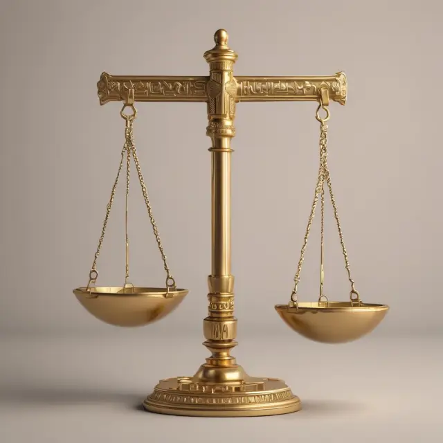 Egyptian Ankh on a scale tipping towards the currency devaluation side, reflecting economic changes.